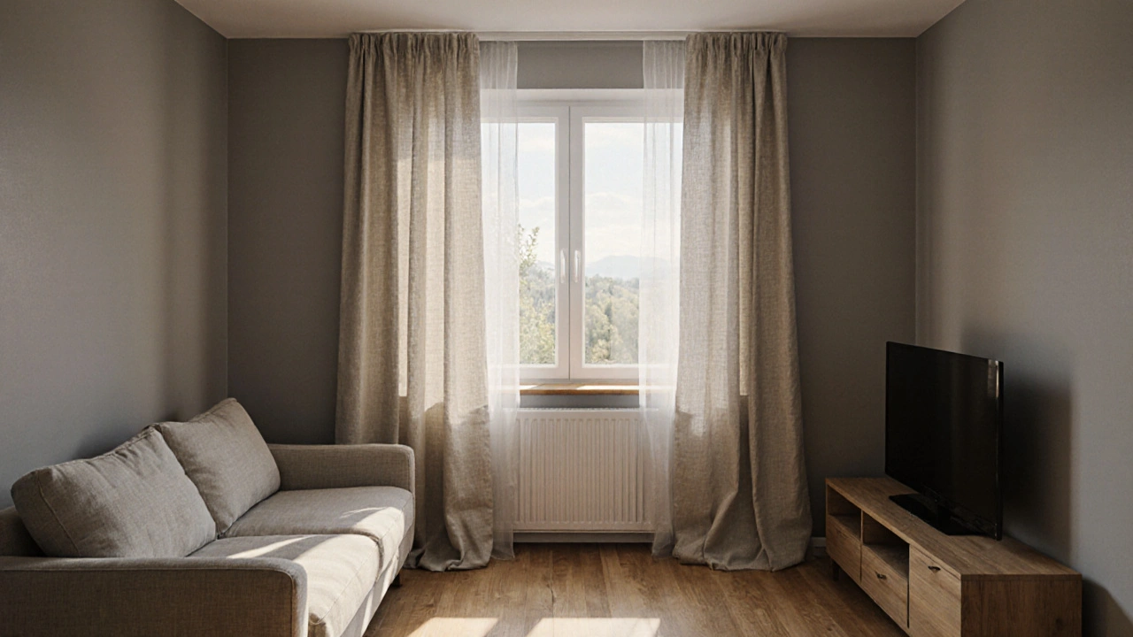 Vorhänge und Gardinen im Wohnzimmer: Das richtige Material, die passende Farbe und den passenden Stil wählen