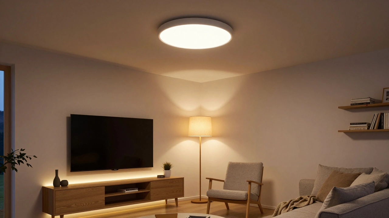 Beleuchtung im Wohnzimmer: Die richtige Kombination aus Deckenleuchten, Stehlampen und LED-Strips