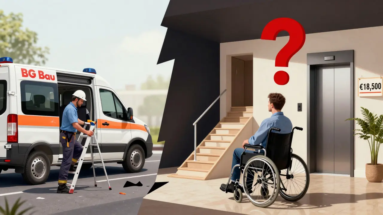 Ein verletzter Helfer erhält medizinische Hilfe, während sein Zuhause behindertengerecht umbaut werden muss – mit hohen Kosten, die nicht versichert sind.