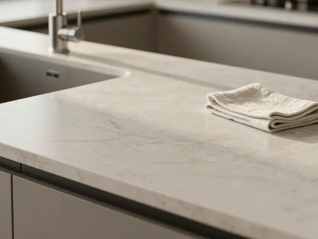 Küchenarbeitsplatte fugenlos: Mineralwerkstoff und Beton im Vergleich