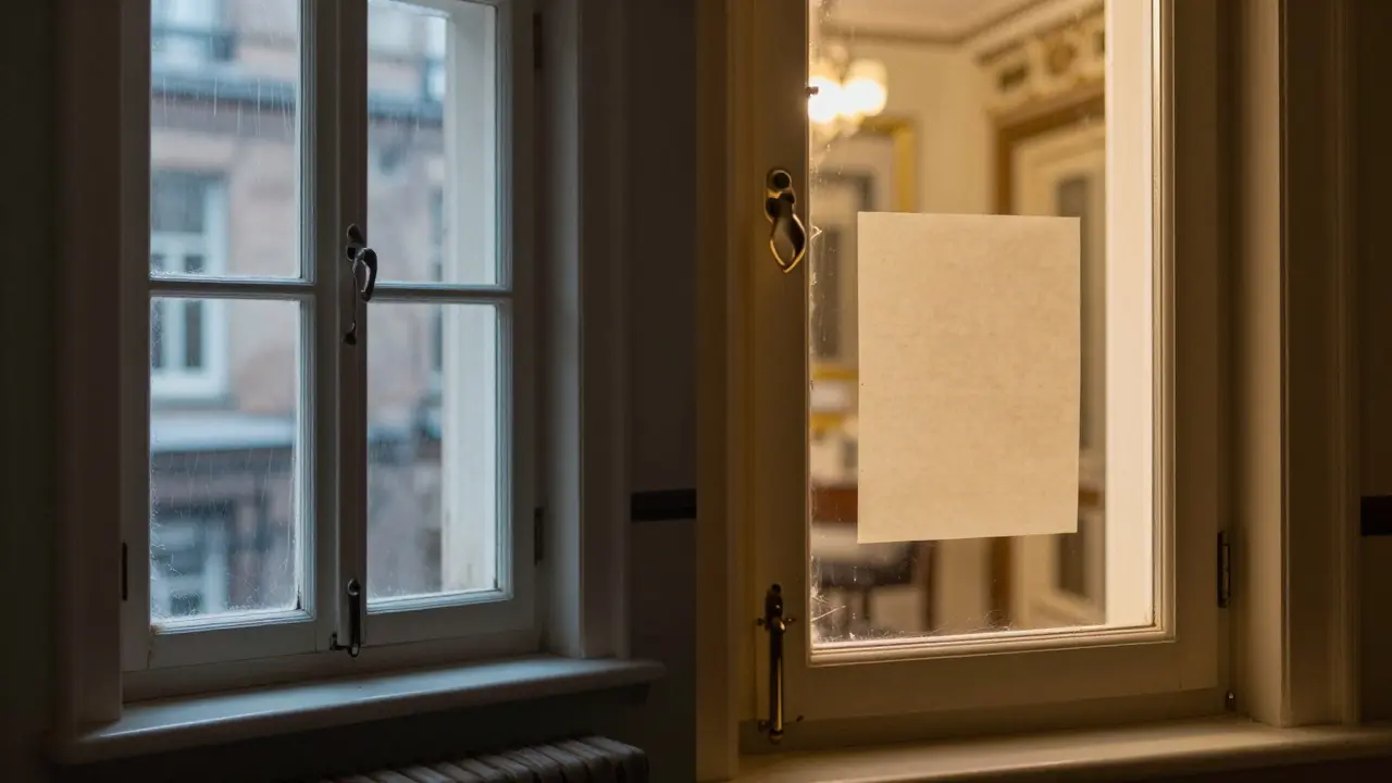 Vergleich: altes Fenster mit Zugluft links, saniertes Fenster mit Luftdichtheit rechts.