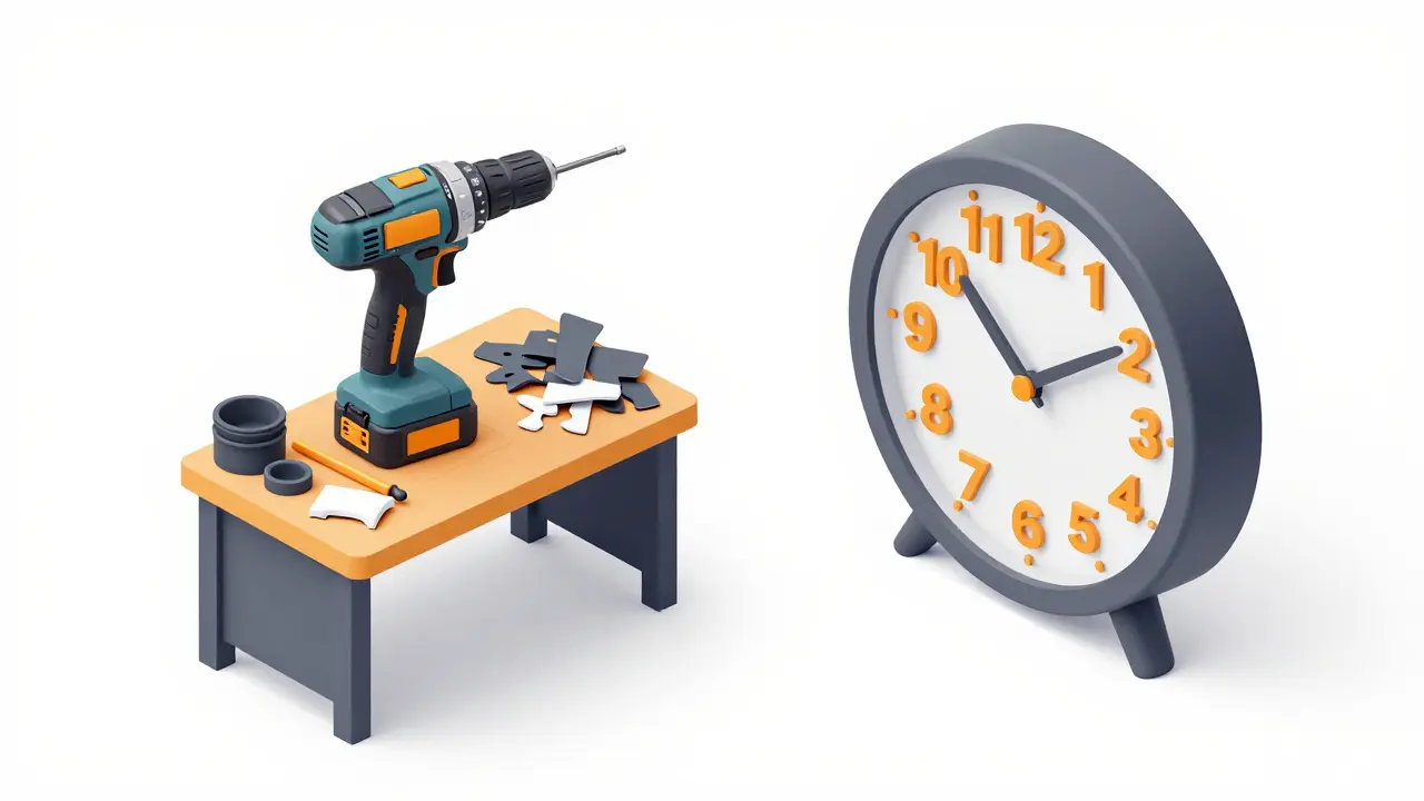 Konzeptgrafik zu versteckten Kosten durch ungenutztes Werkzeug und Zeitverlust.