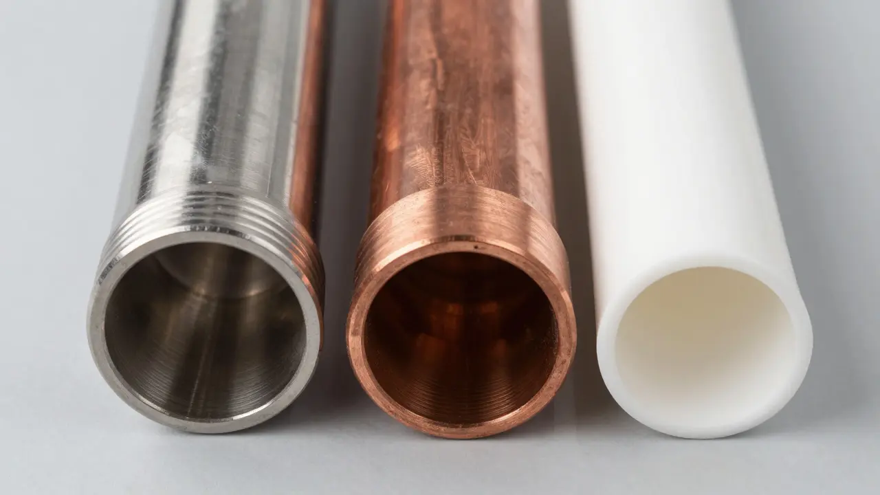 Rohrmaterialien vergleichen: Kupfer, Kunststoff oder Edelstahl für Wasserleitungen?