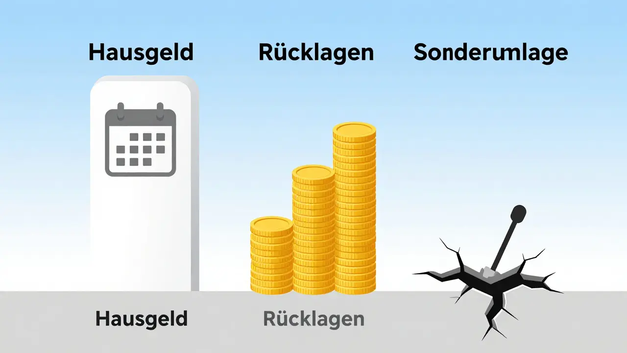Drei Säulen der WEG-Finanzen: Hausgeld, Rücklage und Sonderumlage