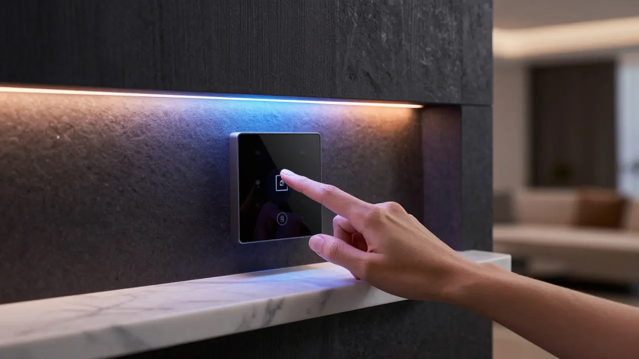 Nahtlose Smart-Home-Steuerung in edlem Wohnambiente