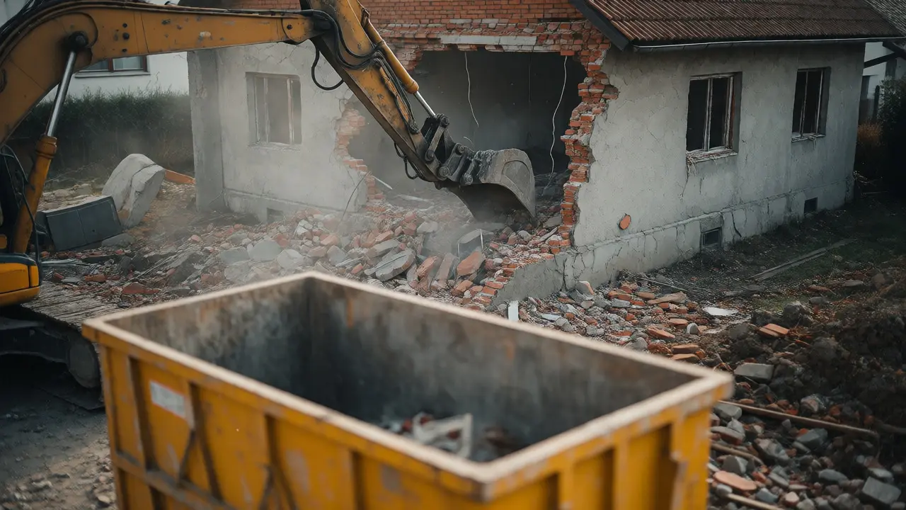 Abbruchkosten kalkulieren: Container, Entsorgung & Schadstoffe